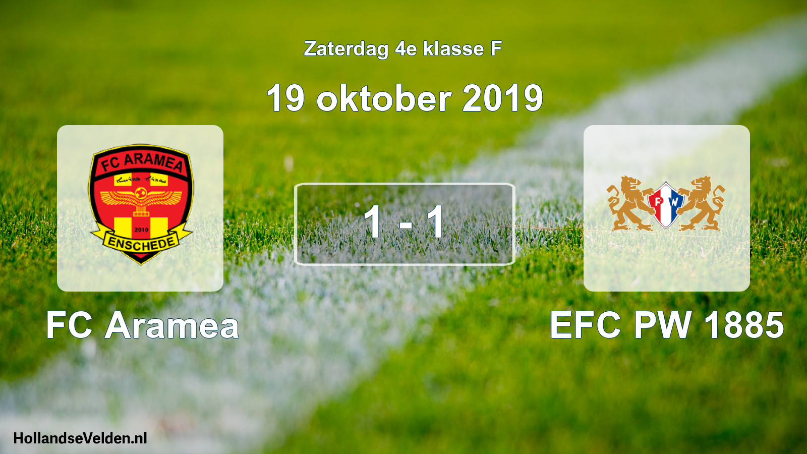 Total number of matches played: FC Aramea - PW 1885 1 - 1 (19 October 2019)