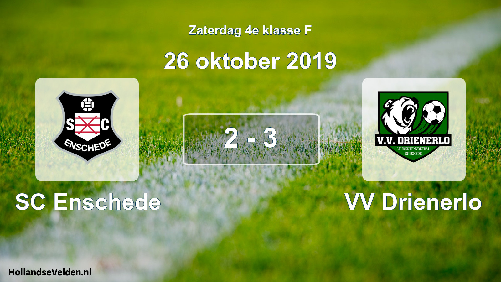 Total number of matches played: SC Enschede - VV Drienerlo 2 - 3 (26 October 2019)