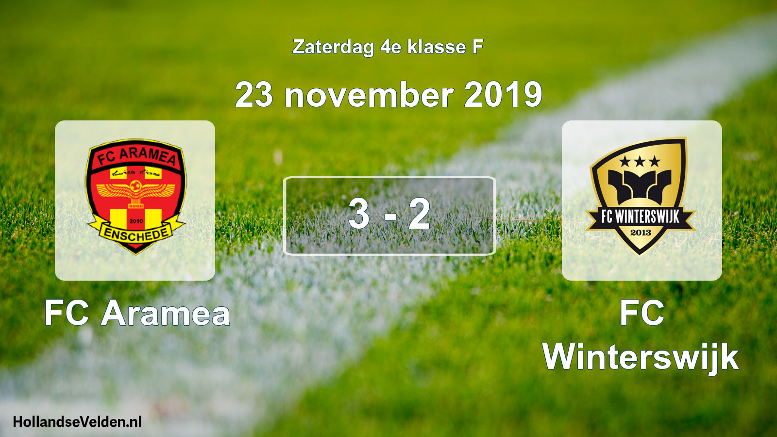 Total number of matches played: FC Aramea - FC Winterswijk 3 - 2 (23 November 2019)