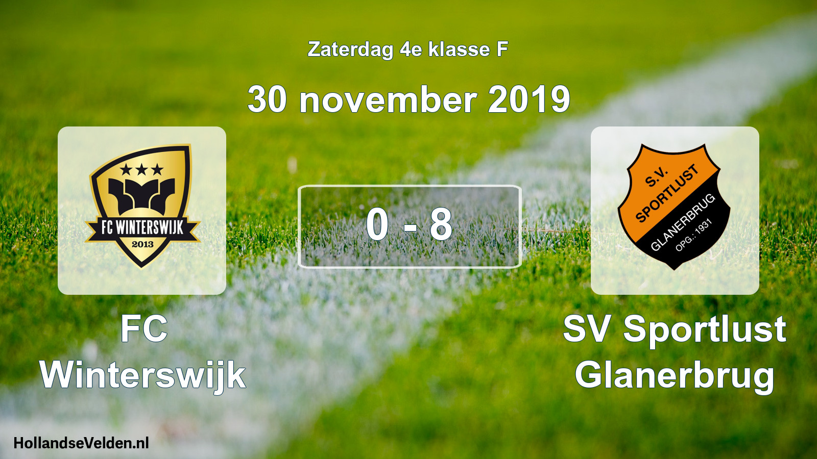 Total number of matches played: FC Winterswijk - SV Sportlust Glanerbrug 0 - 8 (30 November 2019)