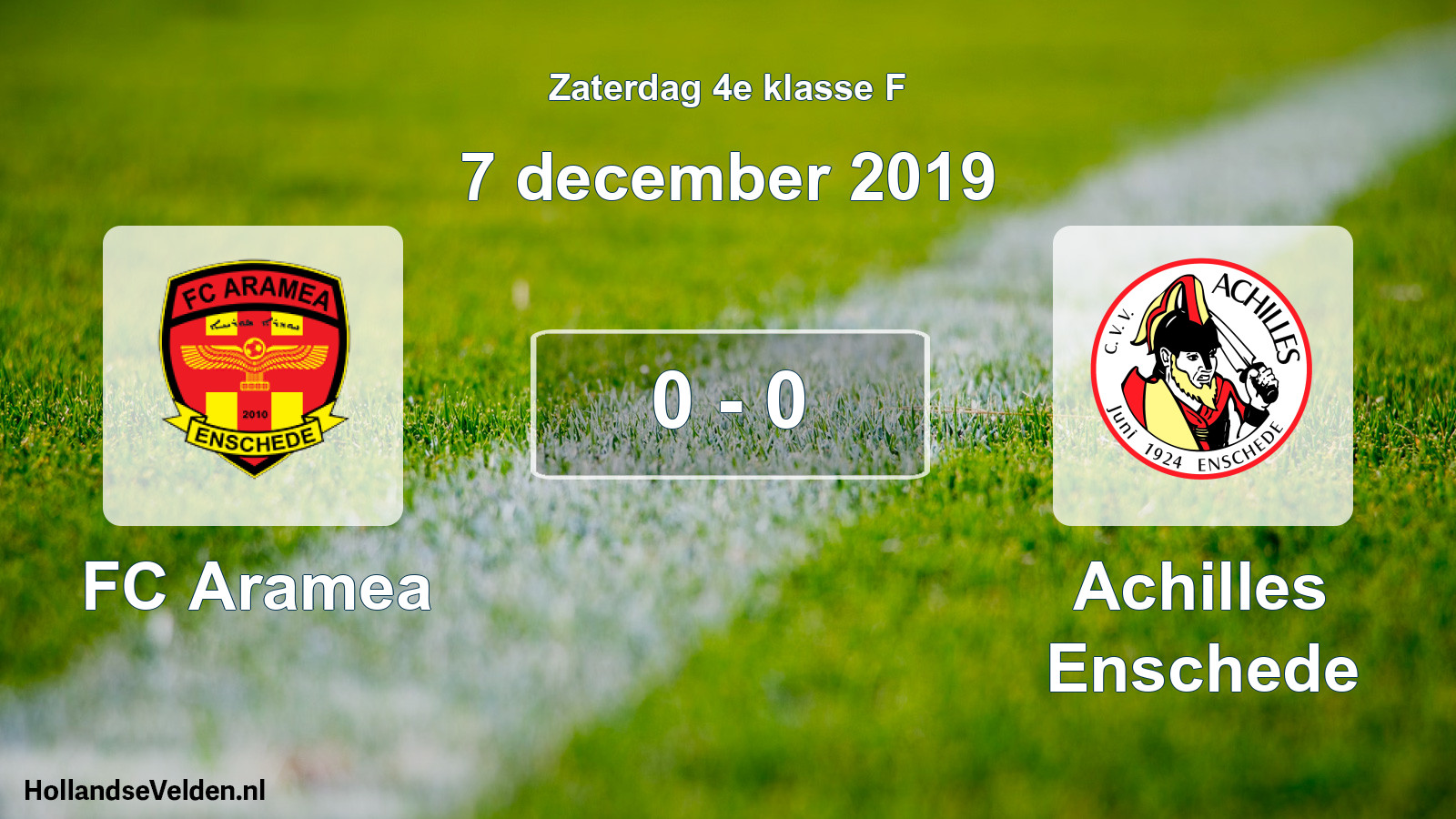 Total number of matches played: FC Aramea - Achilles Enschede 0 - 0 (7 December 2019)