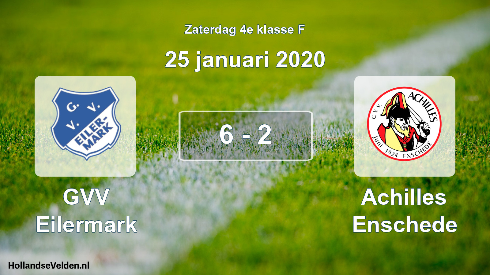 Total number of matches played: GVV Eilermark - Achilles Enschede 6 - 2 (25 January 2020)