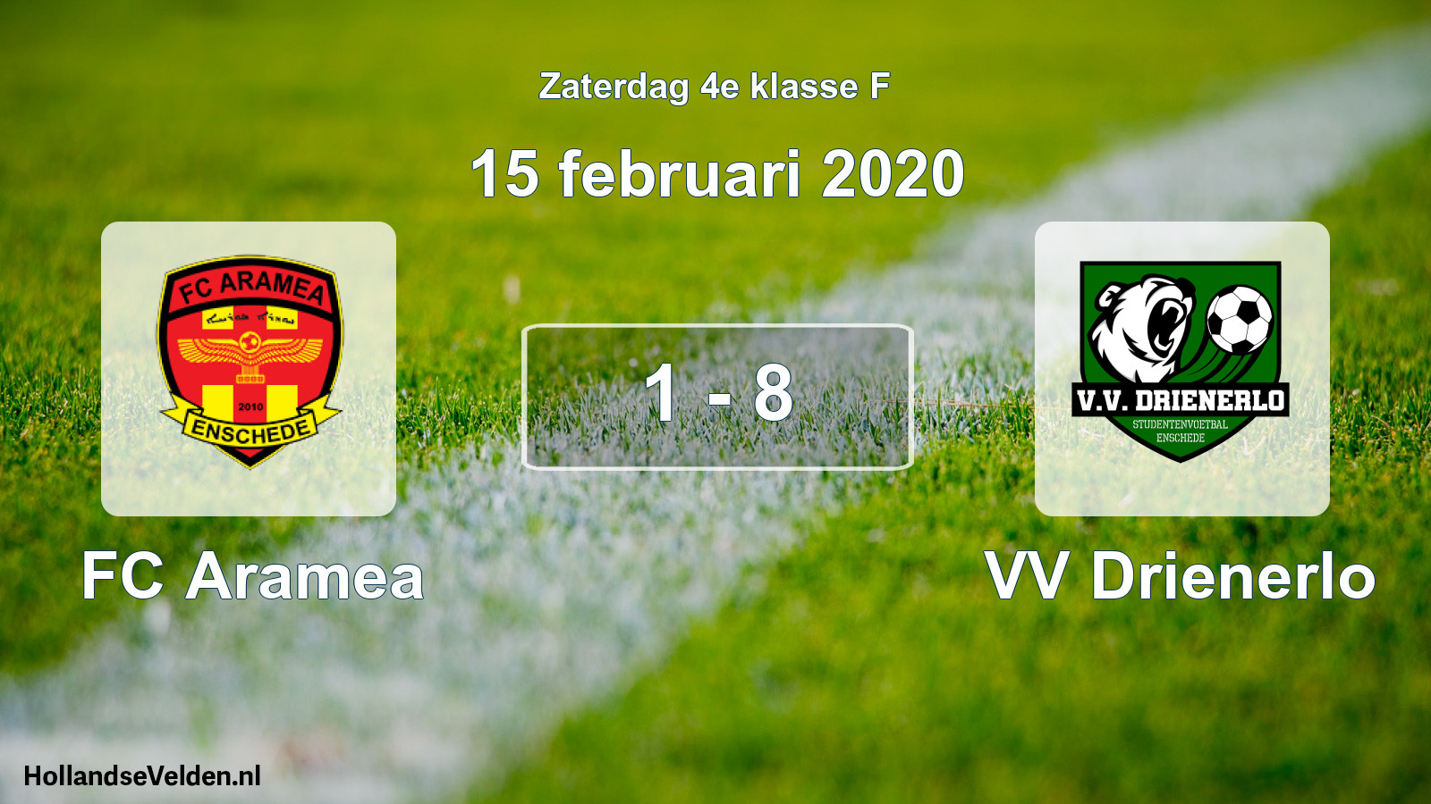 Total number of matches played: FC Aramea - VV Drienerlo 1 - 8 (15 February 2020)