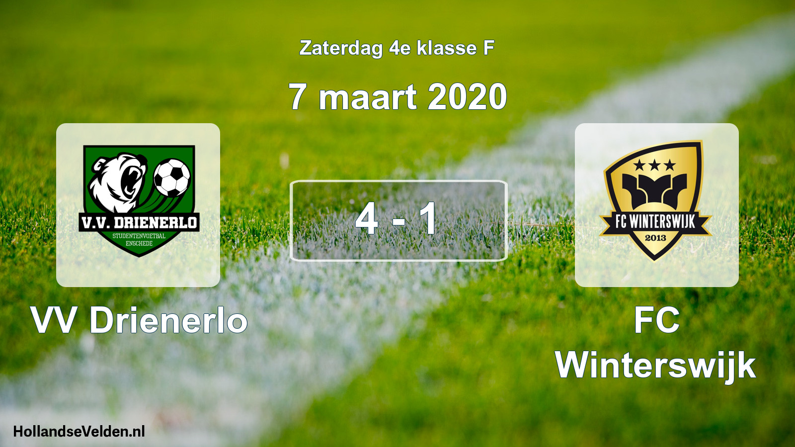Total number of matches played: VV Drienerlo - FC Winterswijk 4 - 1 (7 March 2020)