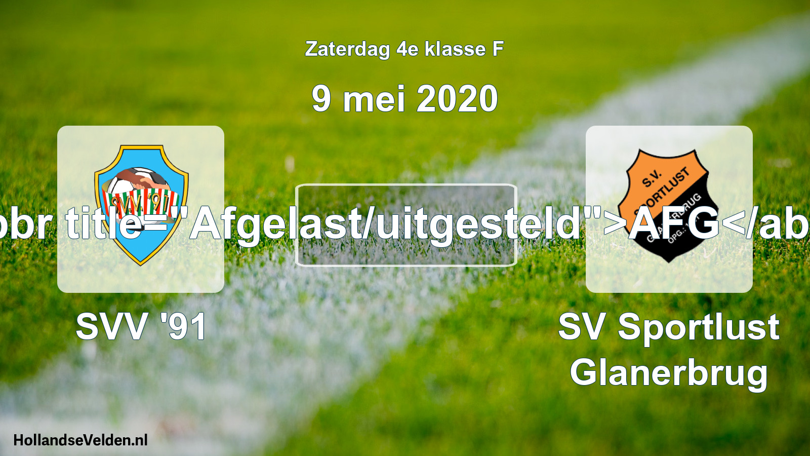 Scheduled Match: SVV '91 - SV Sportlust Glanerbrug (9 May 2020)