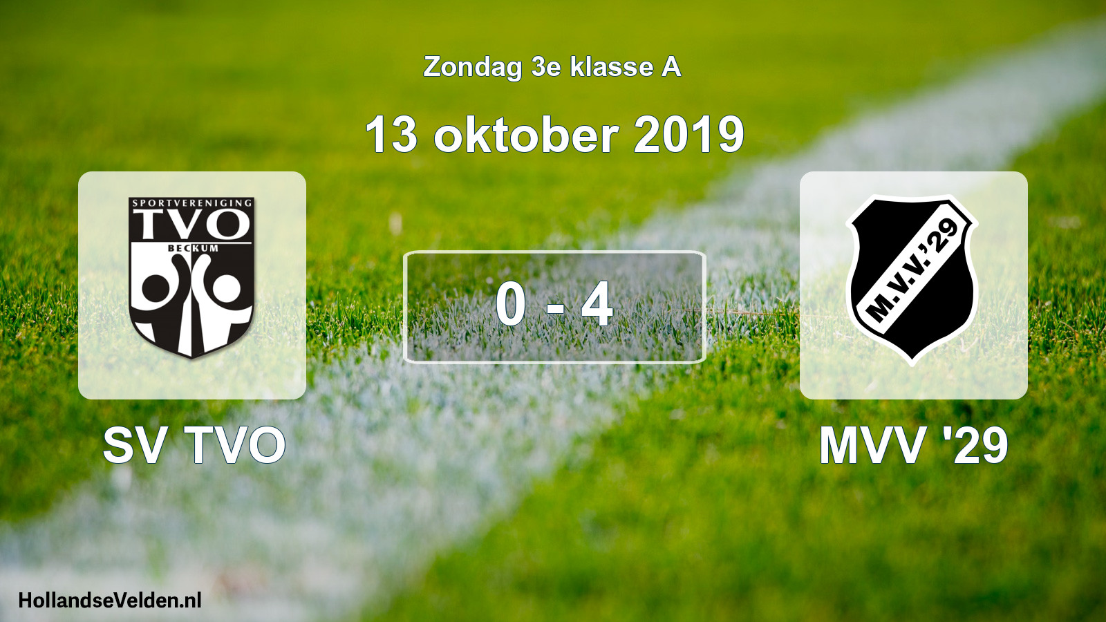 Total number of matches played: SV TVO - MVV '29 0 - 4 (13 October 2019)