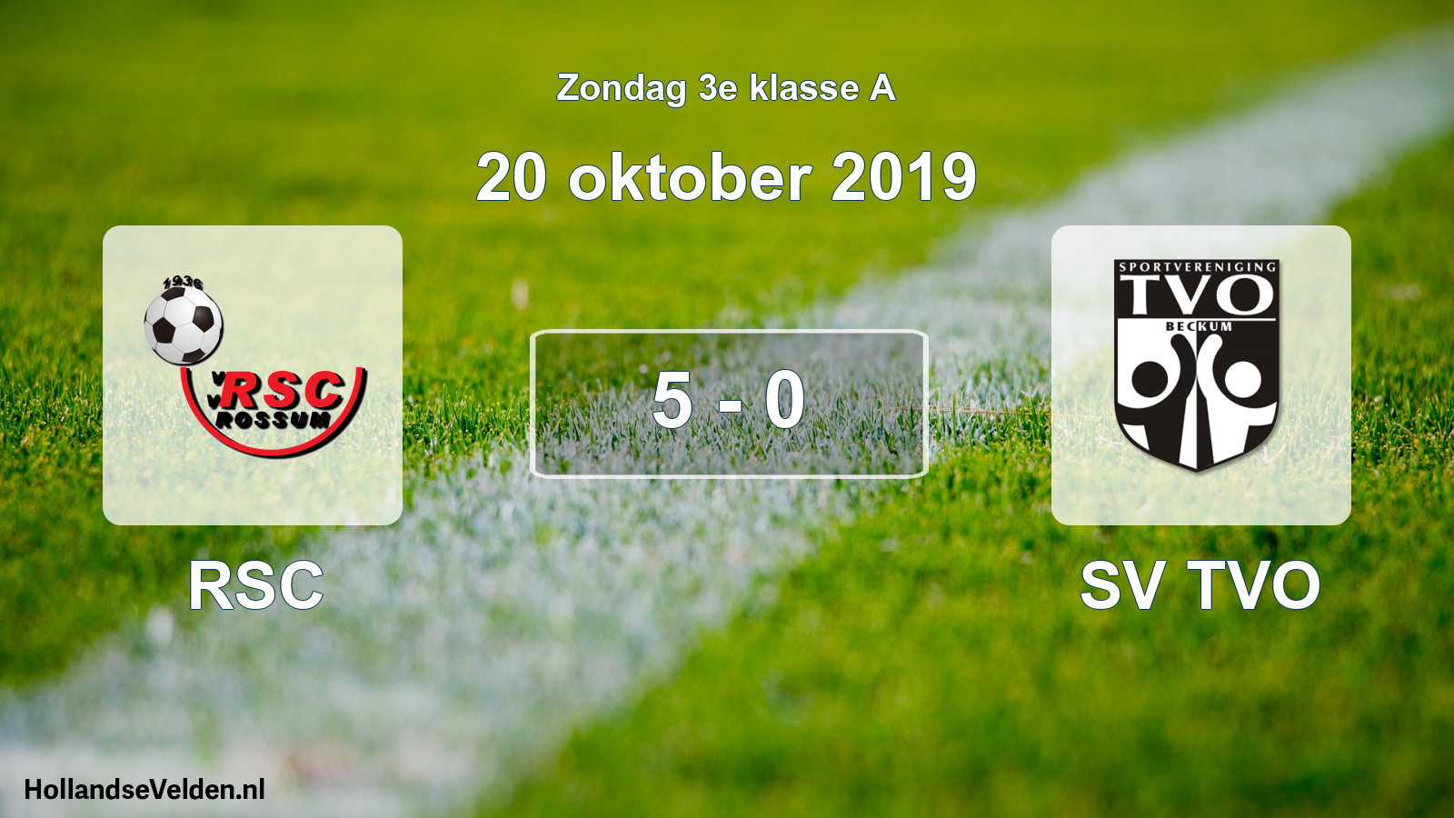 Total number of matches played: RSC - SV TVO 5 - 0 (20 October 2019)