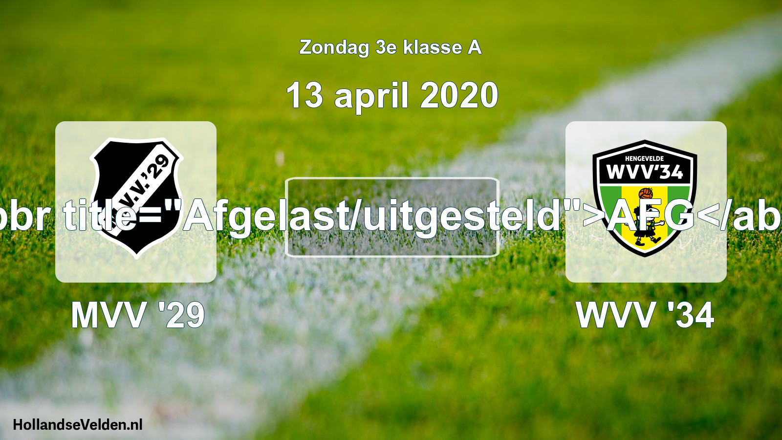 Scheduled Match: MVV '29 - WVV '34 (13 April 2020)