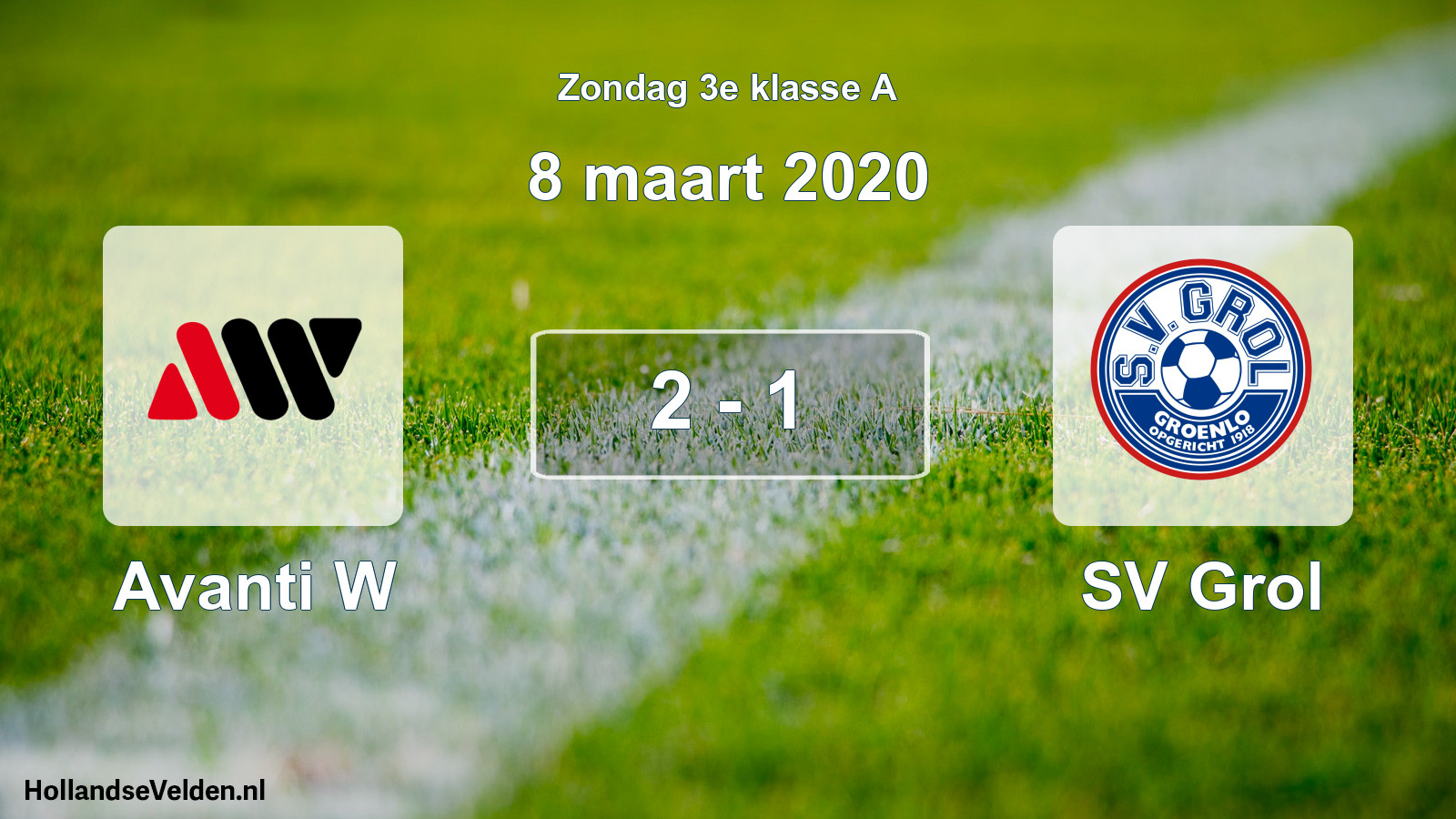 Total number of matches played: Avanti W - SV Grol 2 - 1 (8 March 2020)