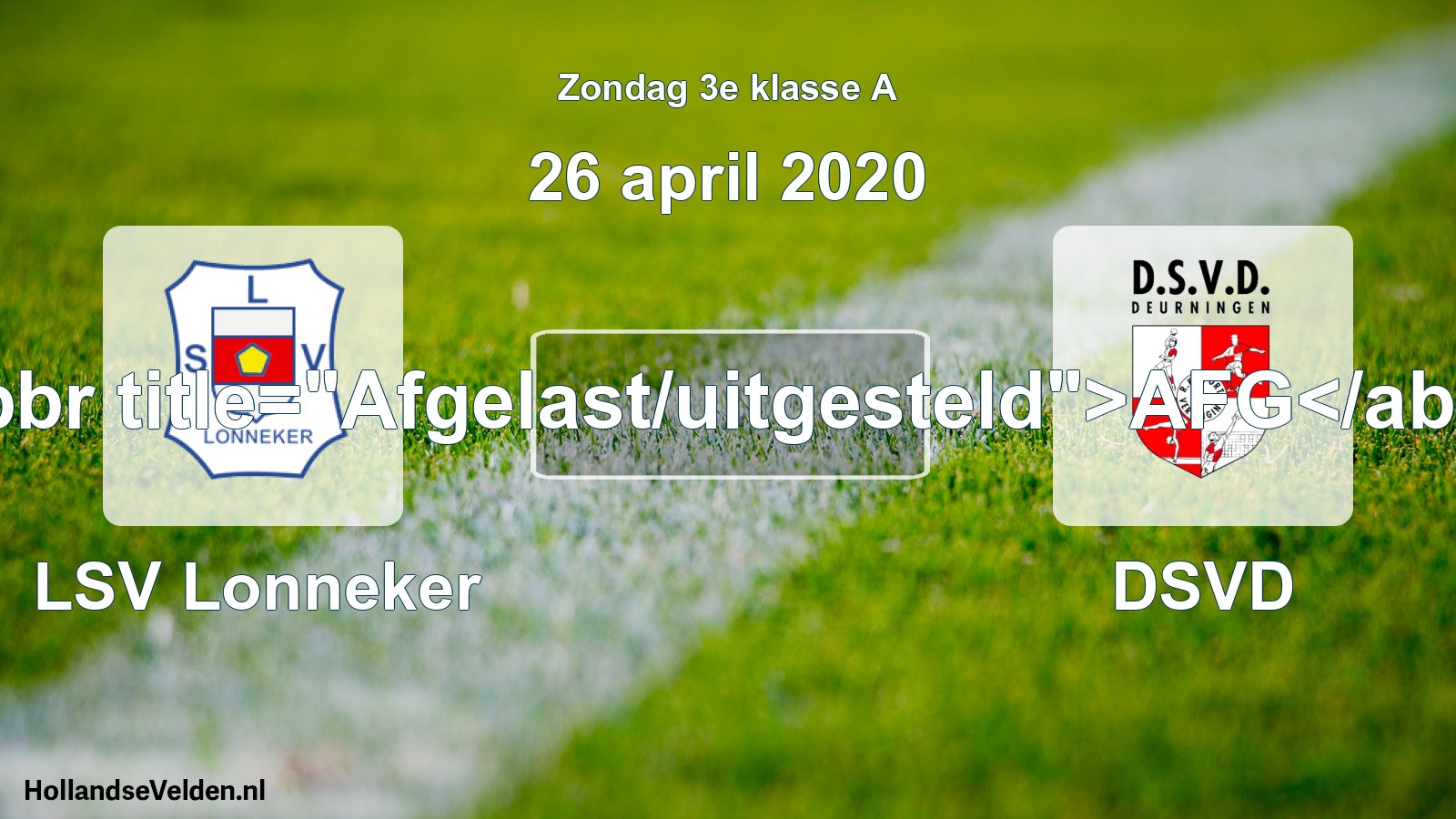 Scheduled Match: LSV Lonneker - DSVD (26 April 2020)