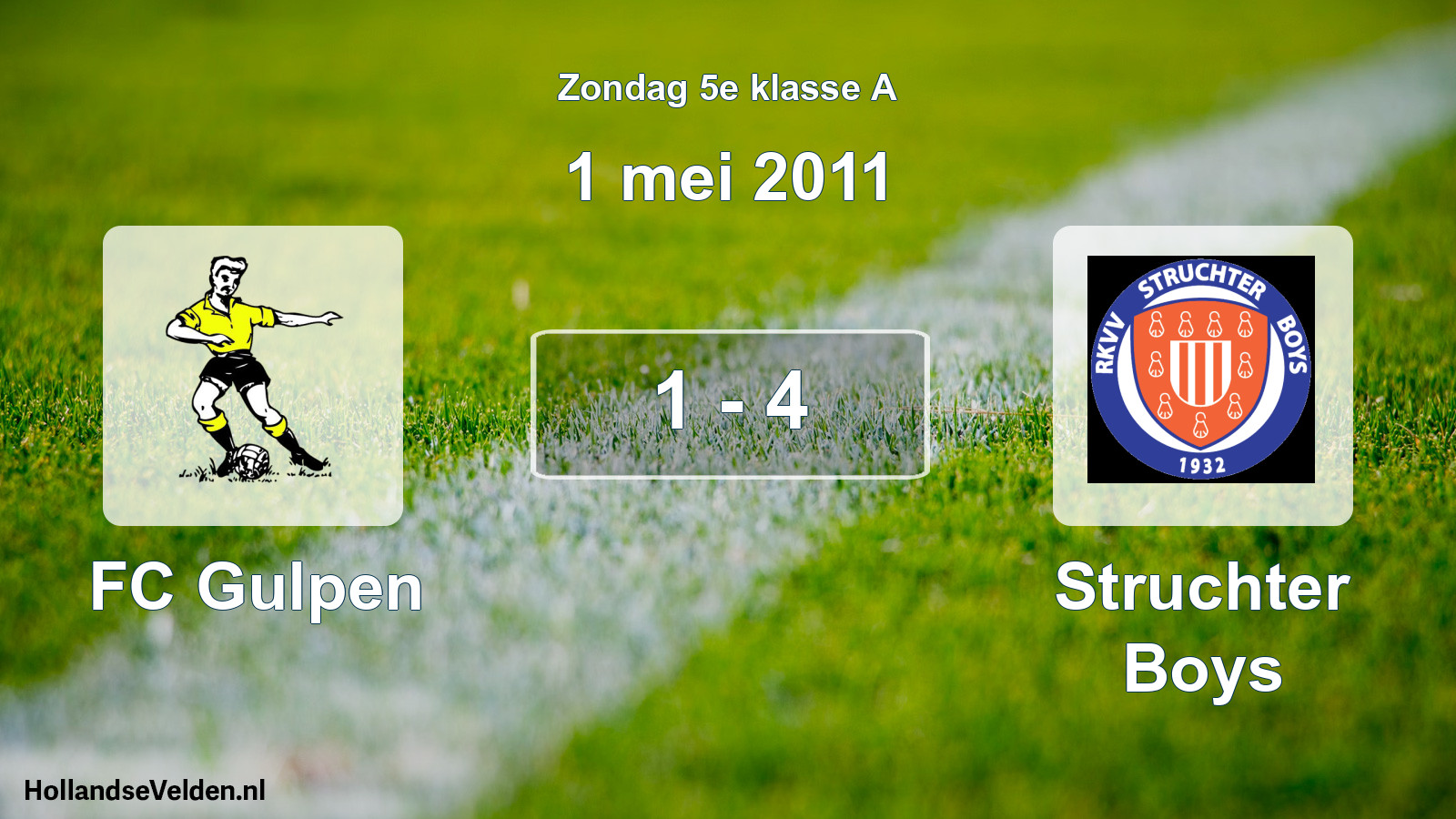 Total number of matches played: FC Gulpen - Struchter Boys 1 - 4 (1 May 2011)