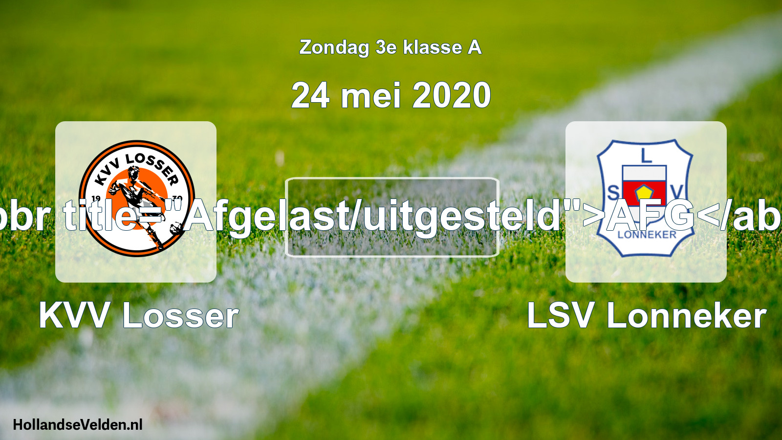 Scheduled Match: KVV Losser - LSV Lonneker (24 May 2020)