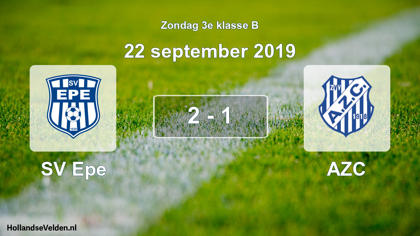 Total number of matches played: SV Epe - AZC 2 - 1 (22 September 2019)