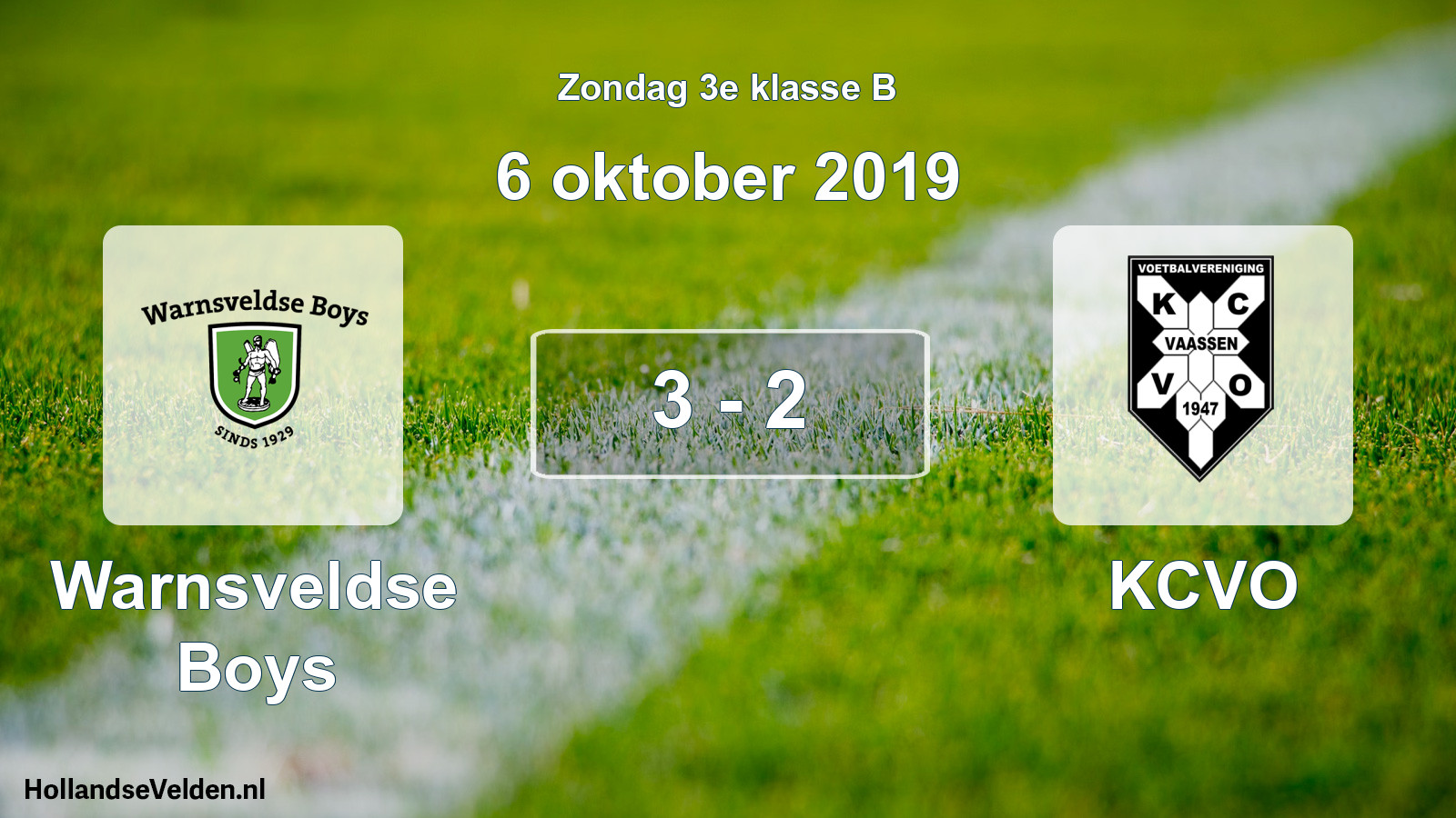 Total number of matches played: Warnsveldse Boys - KCVO 3 - 2 (6 October 2019)