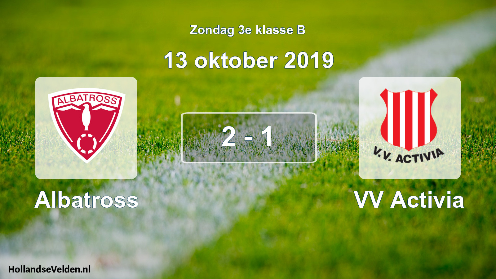 Total number of matches played: Albatross - VV Activia 2 - 1 (13 October 2019)