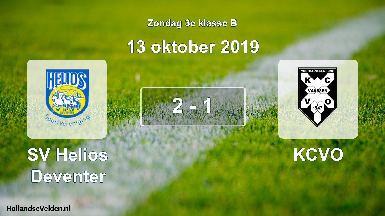Total number of matches played: SV Helios Deventer - KCVO 2 - 1 (13 October 2019)