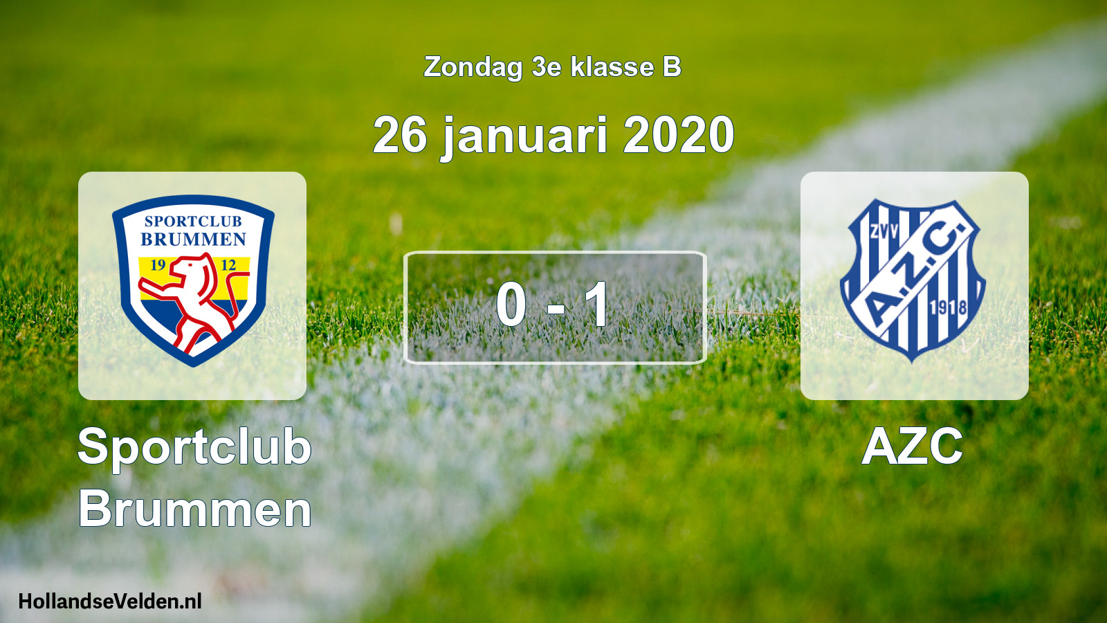 Total number of matches played: Sportclub Brummen - AZC 0 - 1 (26 January 2020)