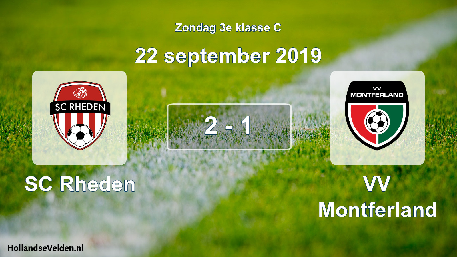 Total number of matches played: SC Rheden - VV Montferland 2 - 1 (22 September 2019)