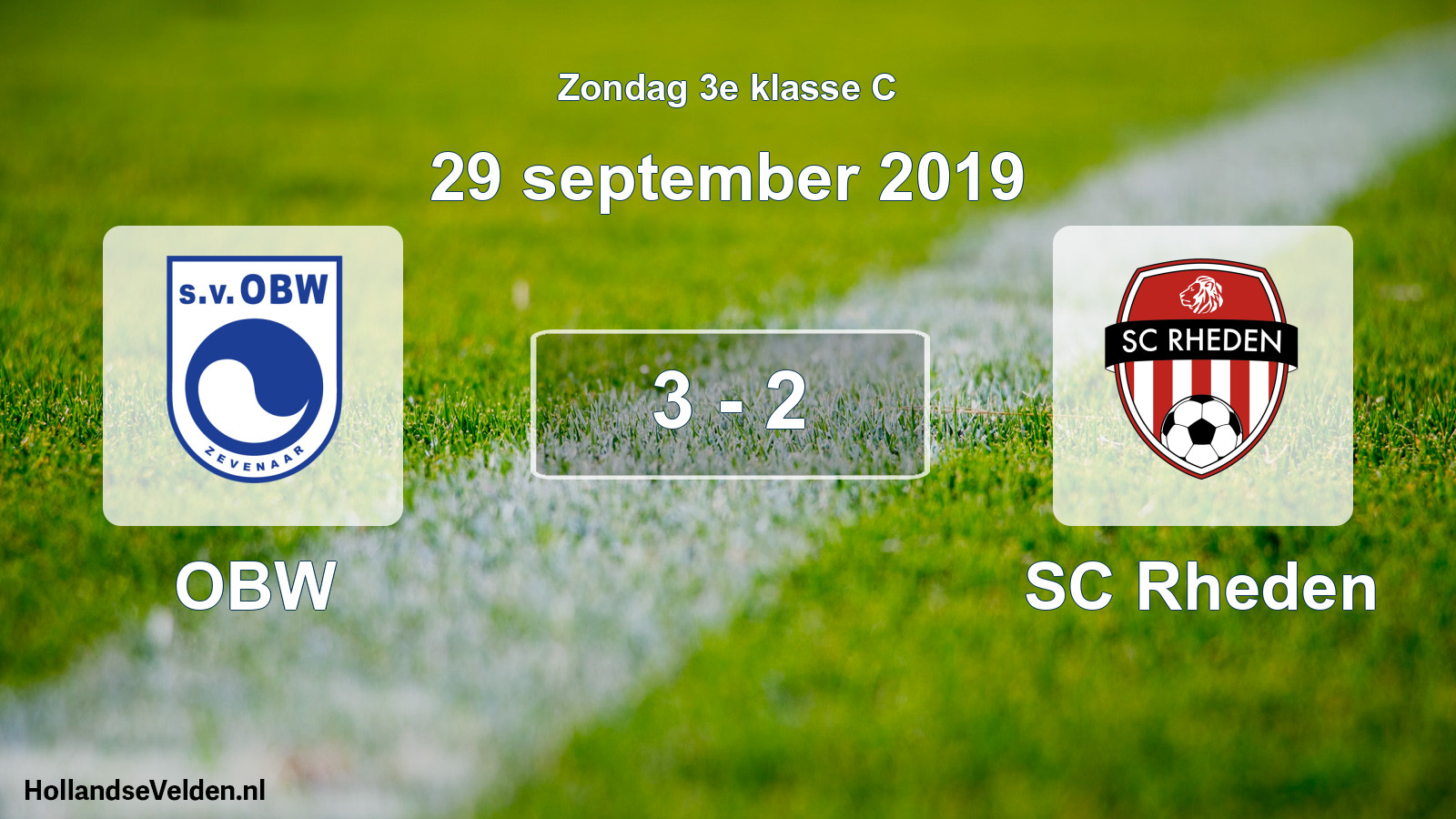 Total number of matches played: OBW - SC Rheden 3 - 2 (29 September 2019)