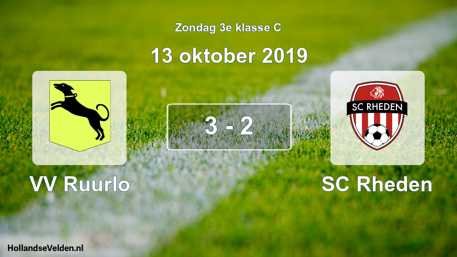 Total number of matches played: VV Ruurlo - SC Rheden 3 - 2 (13 October 2019)