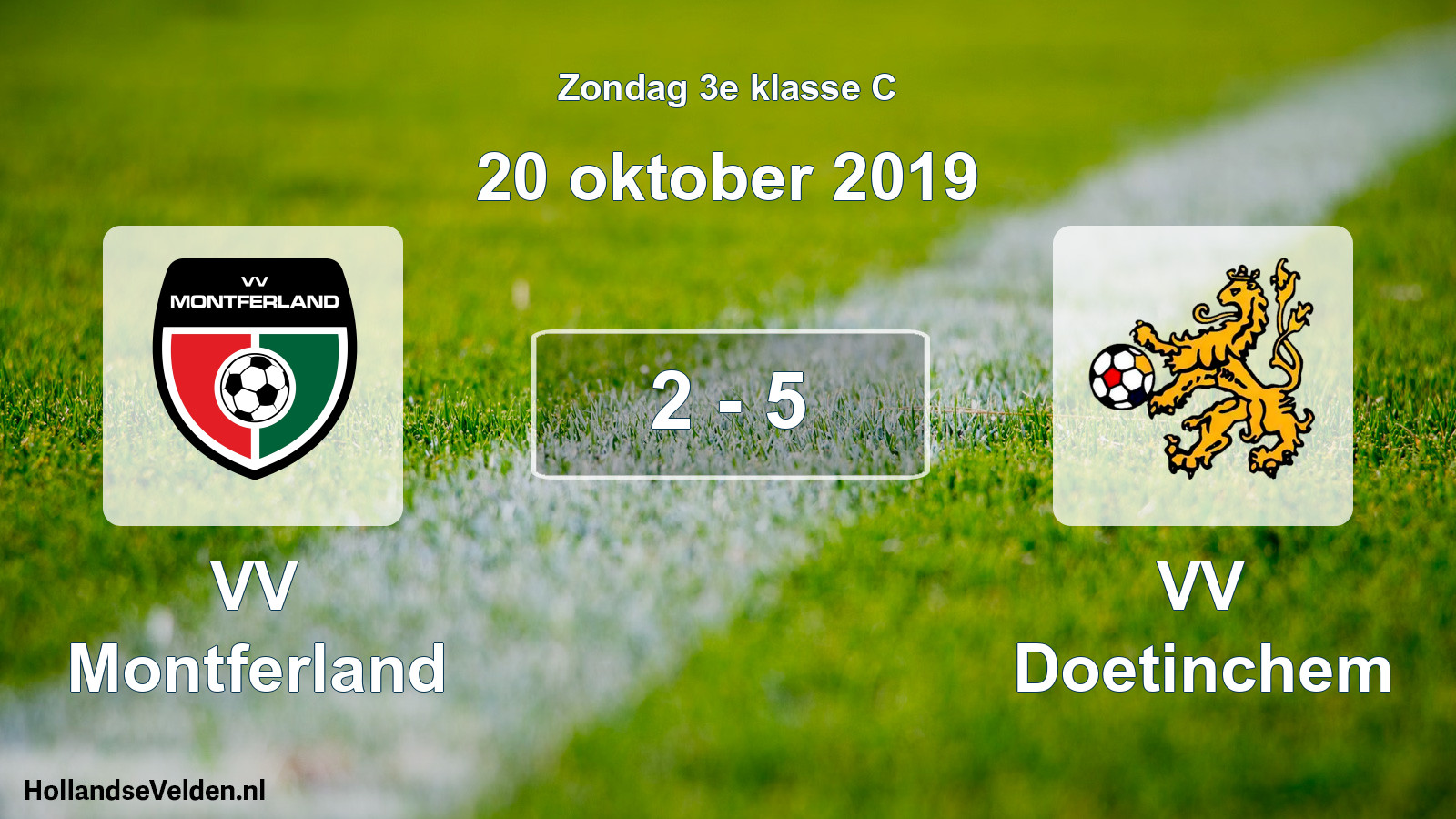 Total number of matches played: VV Montferland - VV Doetinchem 2 - 5 (20 October 2019)