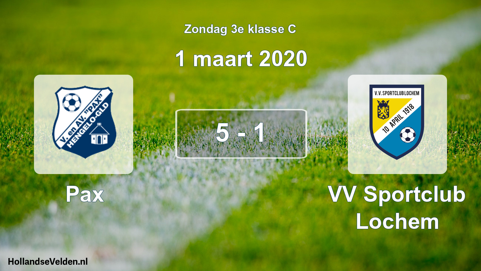 Total number of matches played: Pax - VV Sportclub Lochem 5 - 1 (1 March 2020)