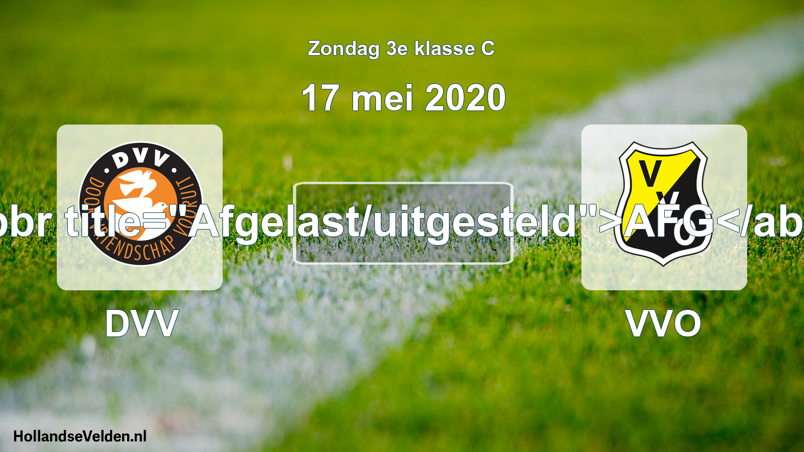 Scheduled Match: DVV - VVO (17 May 2020)