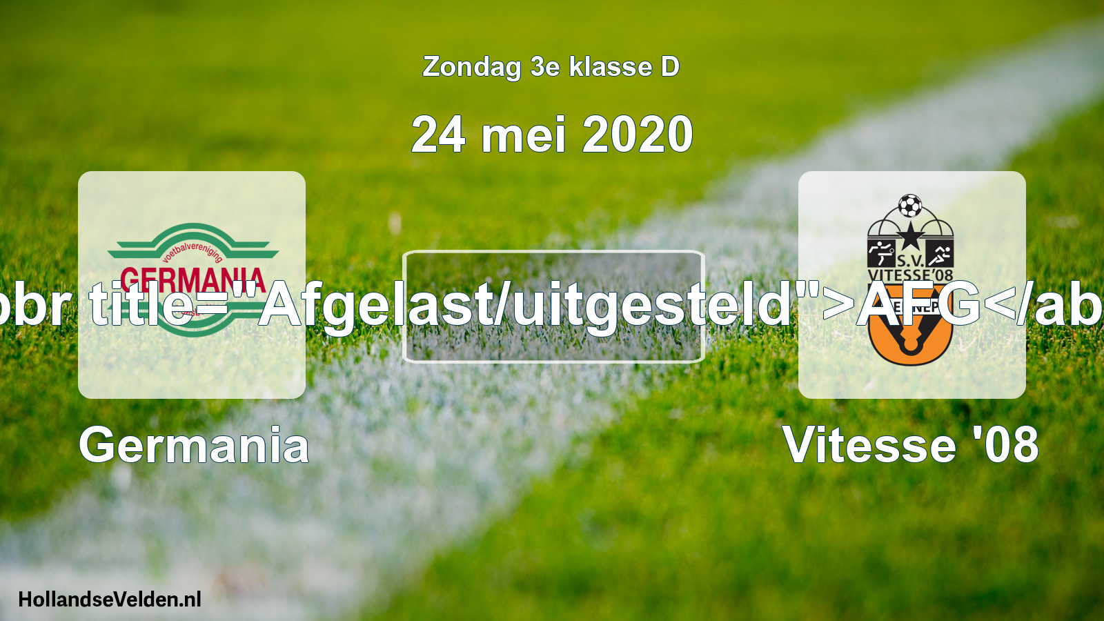 Scheduled Match: Germania - Vitesse '08 (24 May 2020)