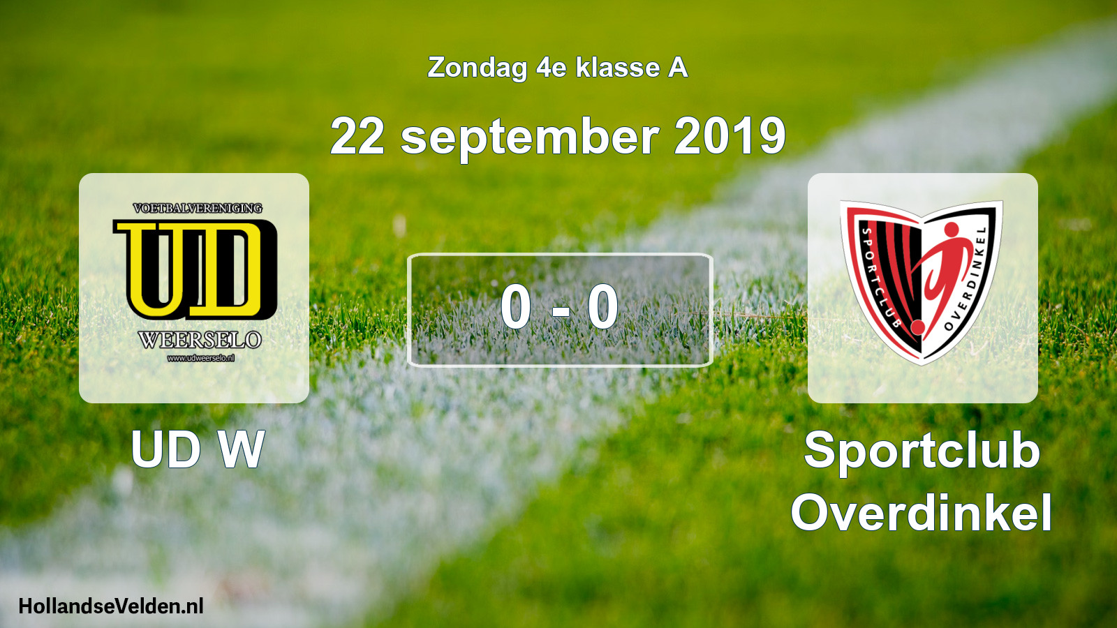 Total number of matches played: UD W - Sportclub Overdinkel 0 - 0 (22 September 2019)