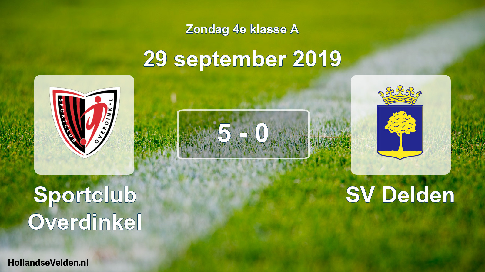 Total number of matches played: Sportclub Overdinkel - SV Delden 5 - 0 (29 September 2019)