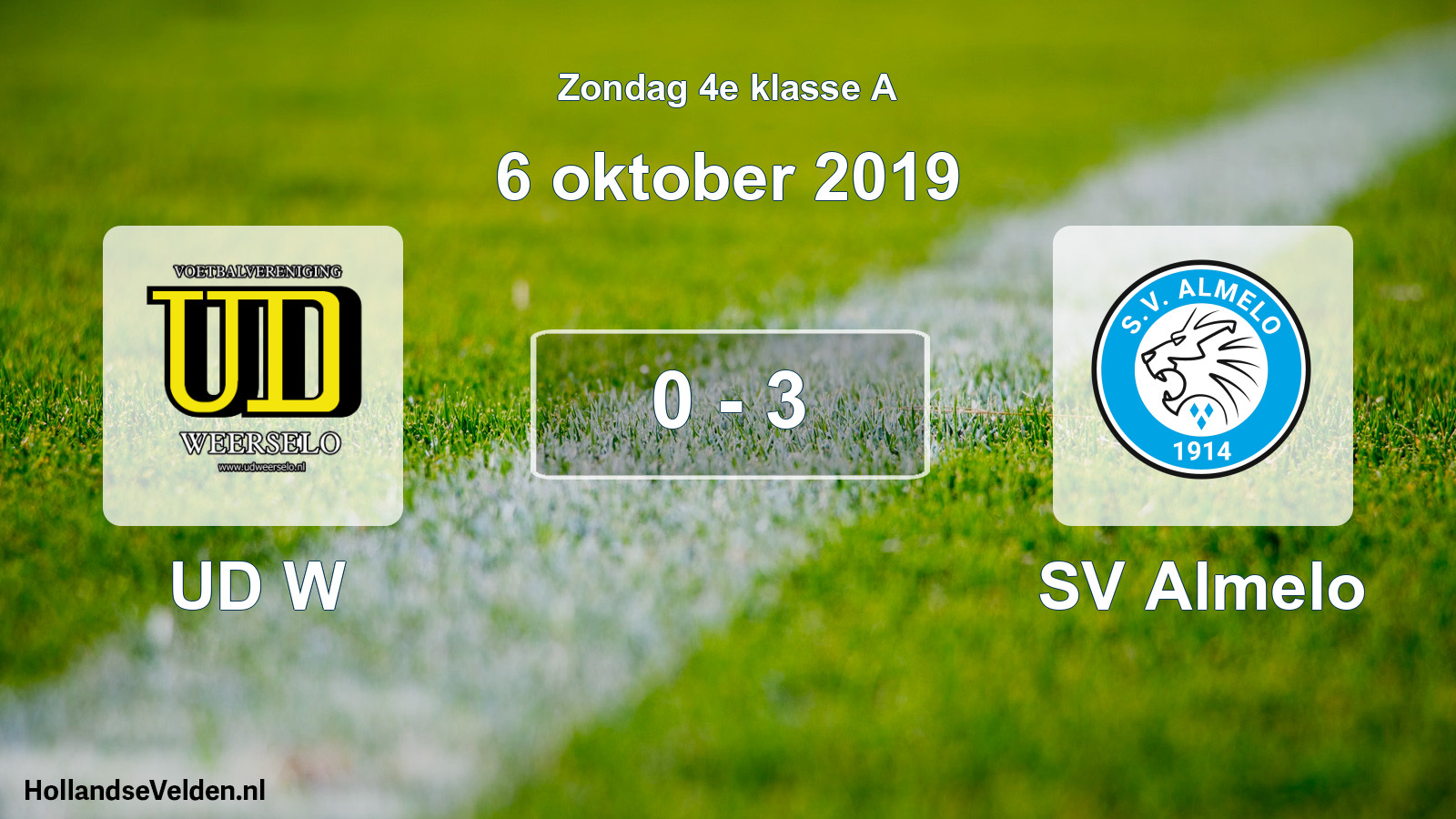 Total number of matches played: UD W - SV Almelo 0 - 3 (6 October 2019)