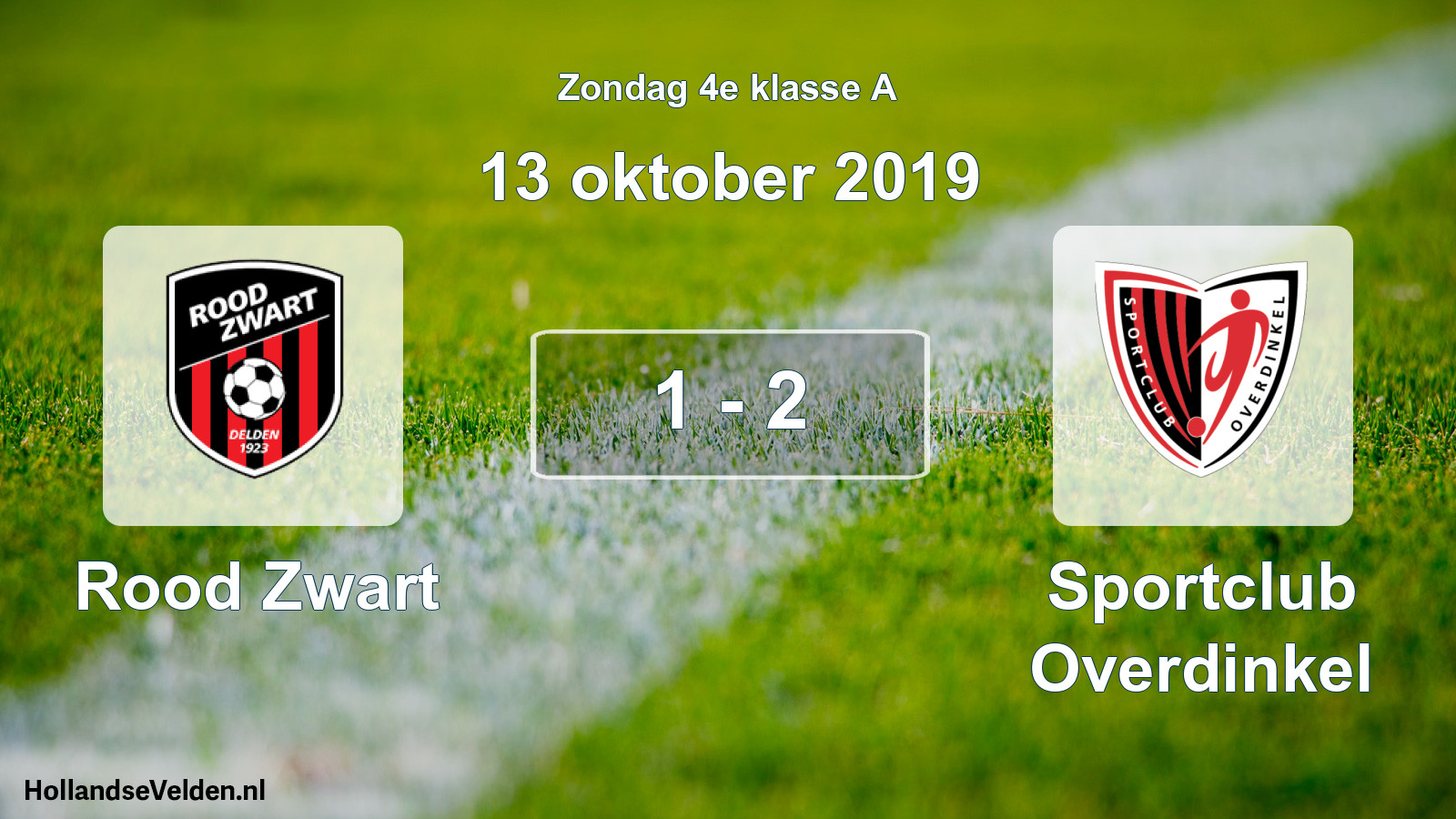 Total number of matches played: Rood Zwart - Sportclub Overdinkel 1 - 2 (13 October 2019)