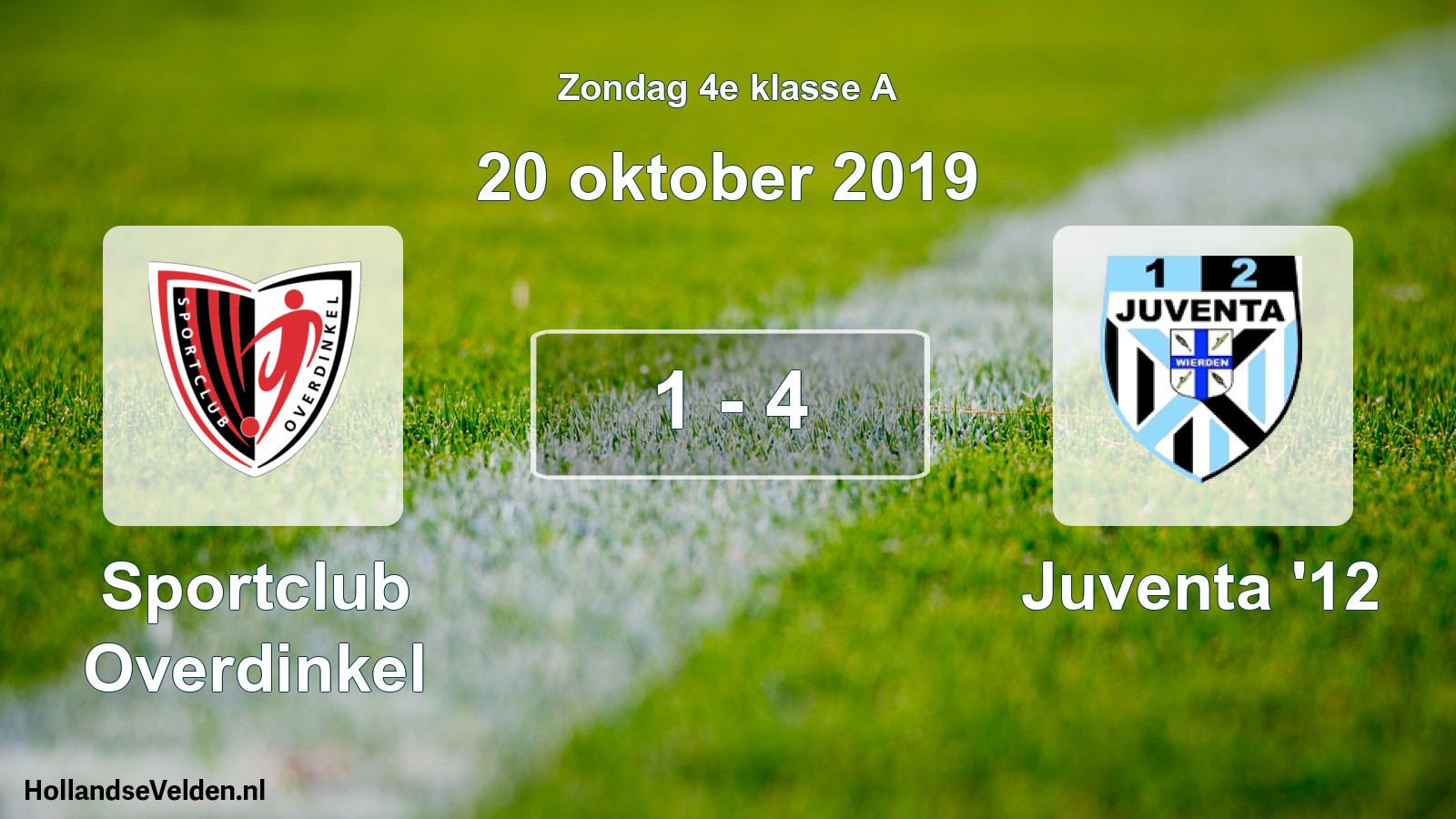 Total number of matches played: Sportclub Overdinkel - Juventa '12 1 - 4 (20 October 2019)