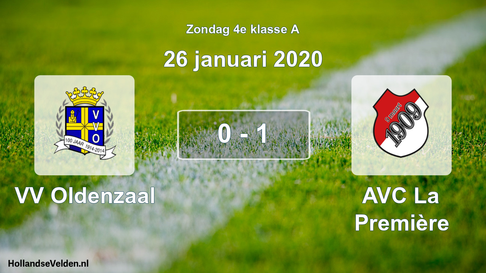 Total number of matches played: VV Oldenzaal - AVC La Première 0 - 1 (26 January 2020)