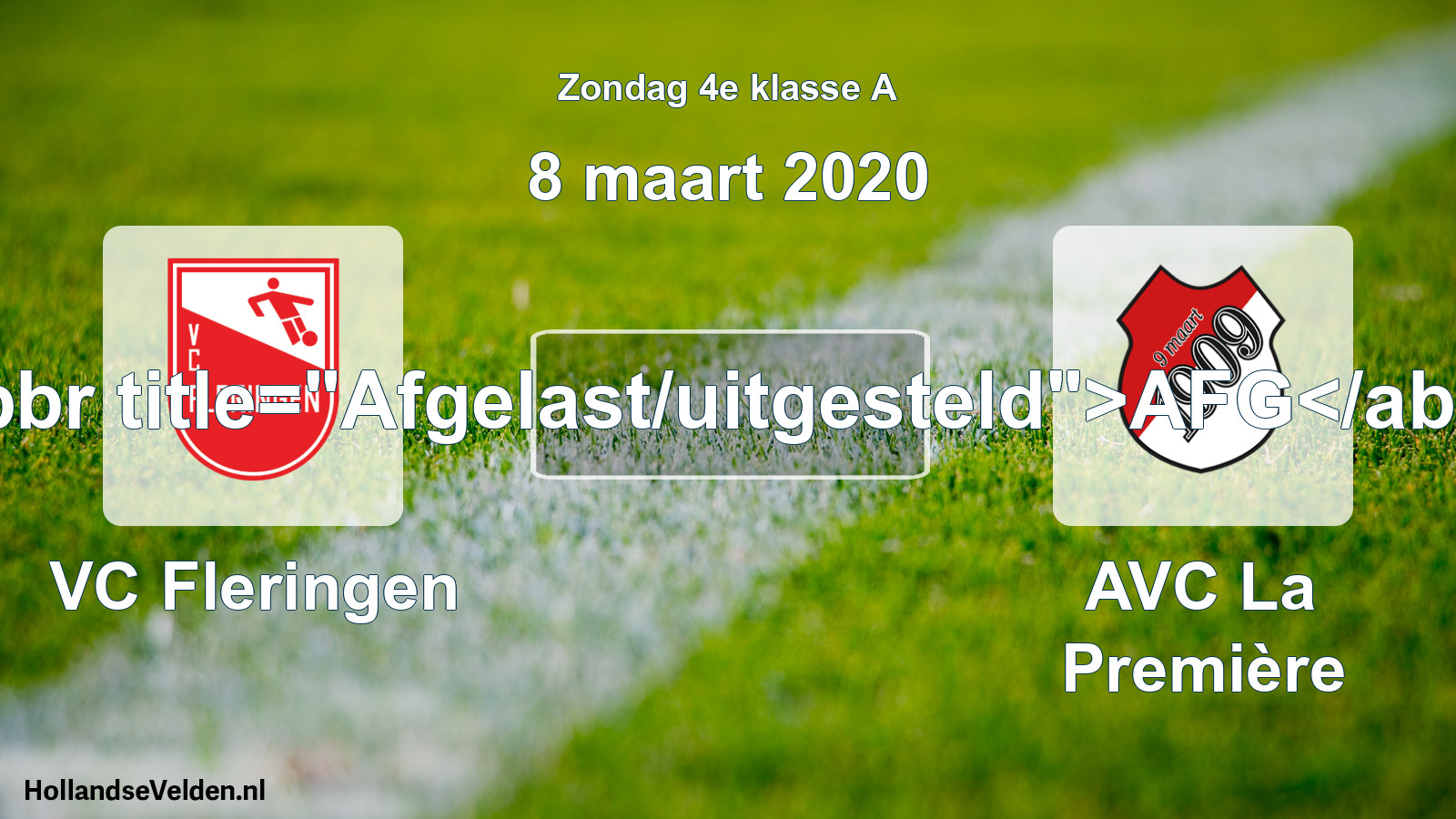 Scheduled Match: VC Fleringen - AVC La Première (8 March 2020)