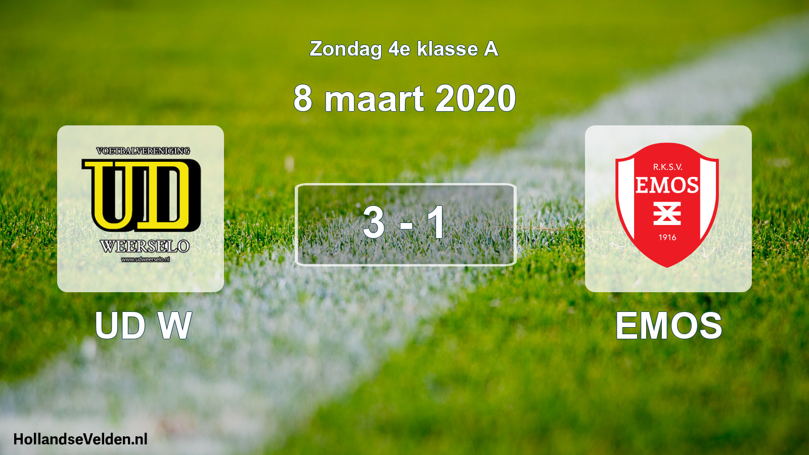 Total number of matches played: UD W - EMOS 3 - 1 (8 March 2020)