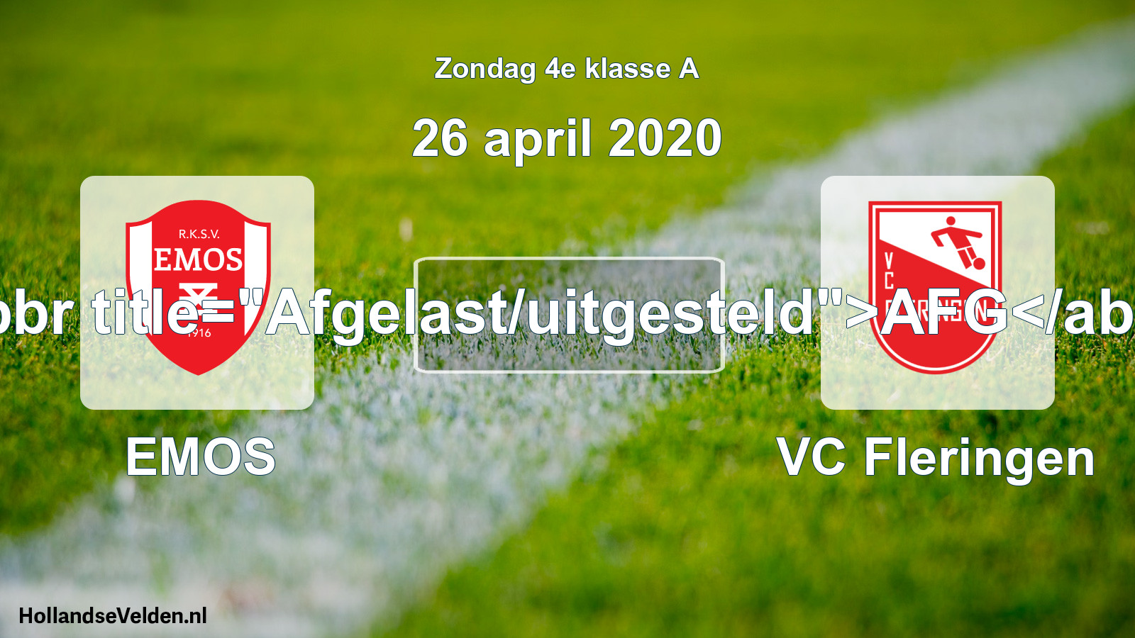 Scheduled Match: EMOS - VC Fleringen (26 April 2020)