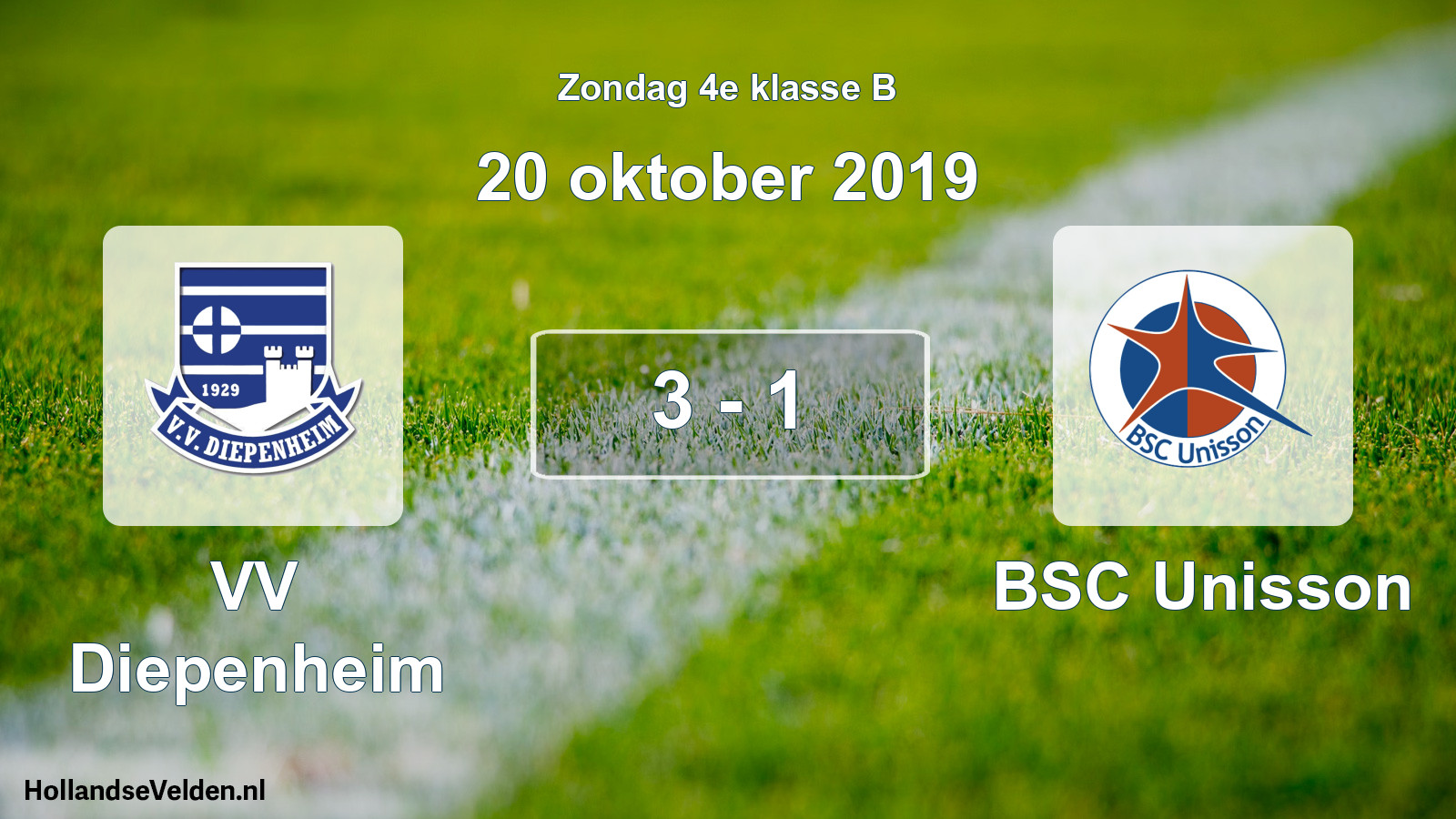 Total number of matches played: VV Diepenheim - BSC Unisson 3 - 1 (20 October 2019)