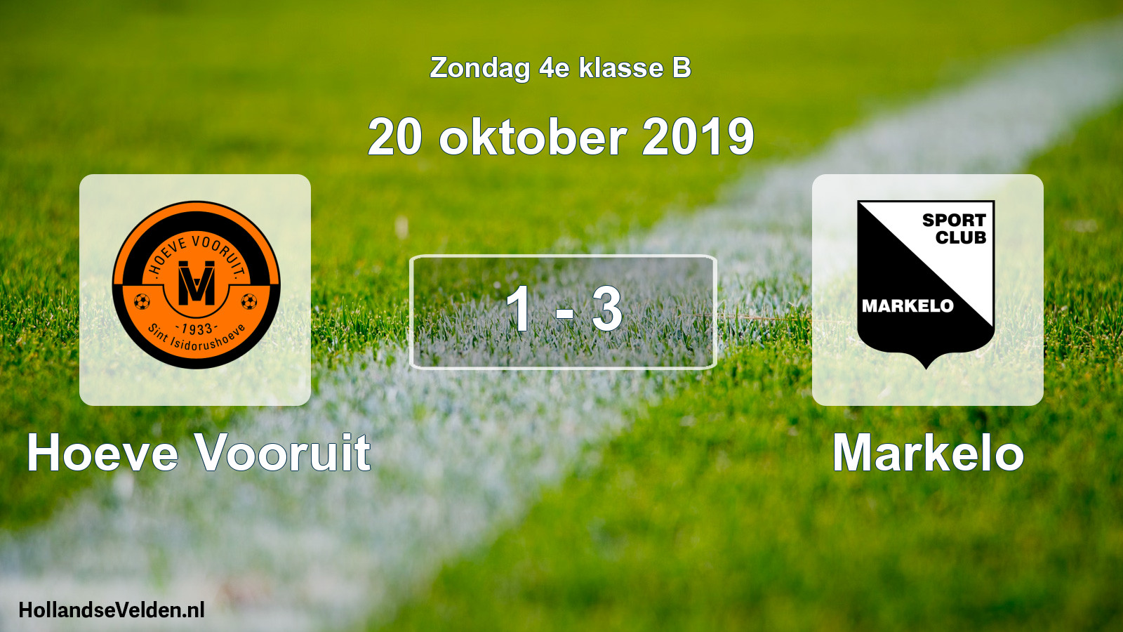 Total number of matches played: Hoeve Vooruit - Markelo 1 - 3 (20 October 2019)