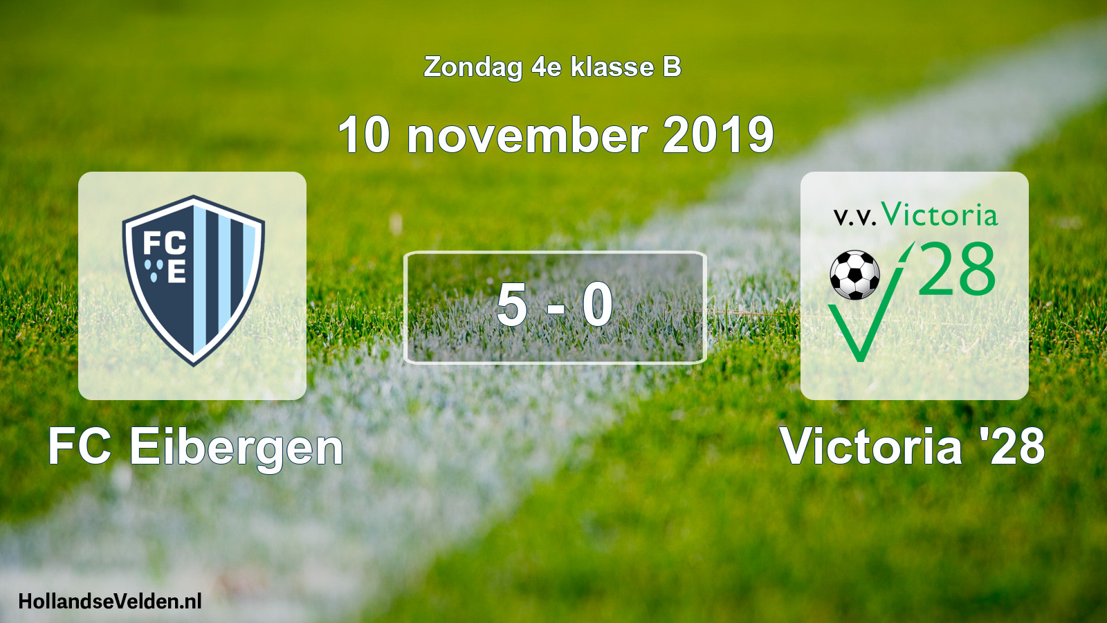Total number of matches played: FC Eibergen - Victoria '28 5 - 0 (10 November 2019)