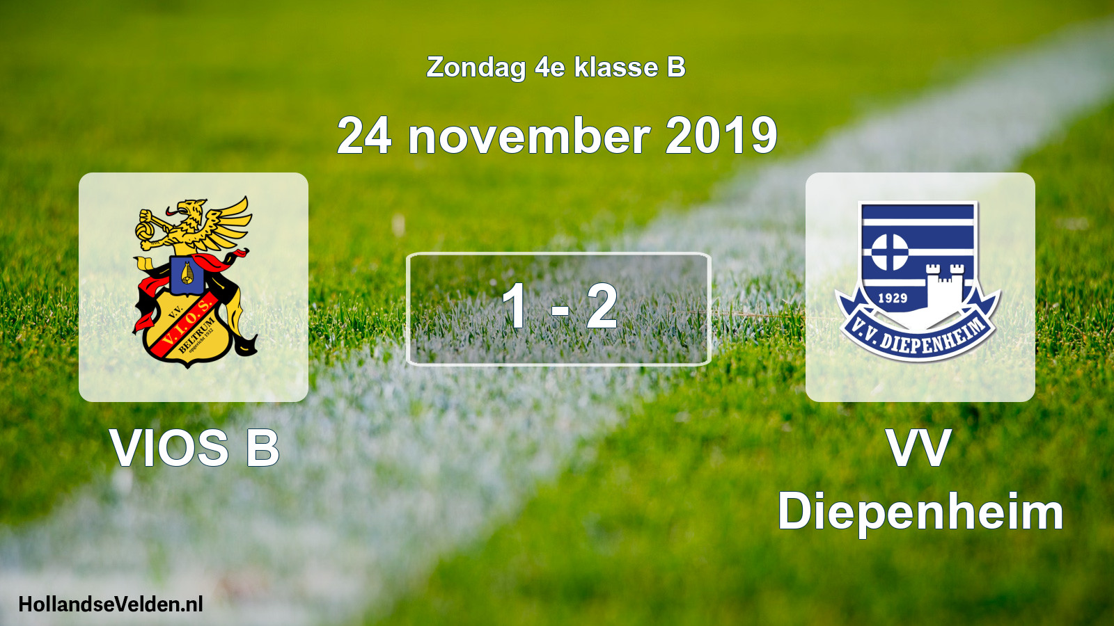 Total number of matches played: VIOS B - VV Diepenheim 1 - 2 (24 November 2019)