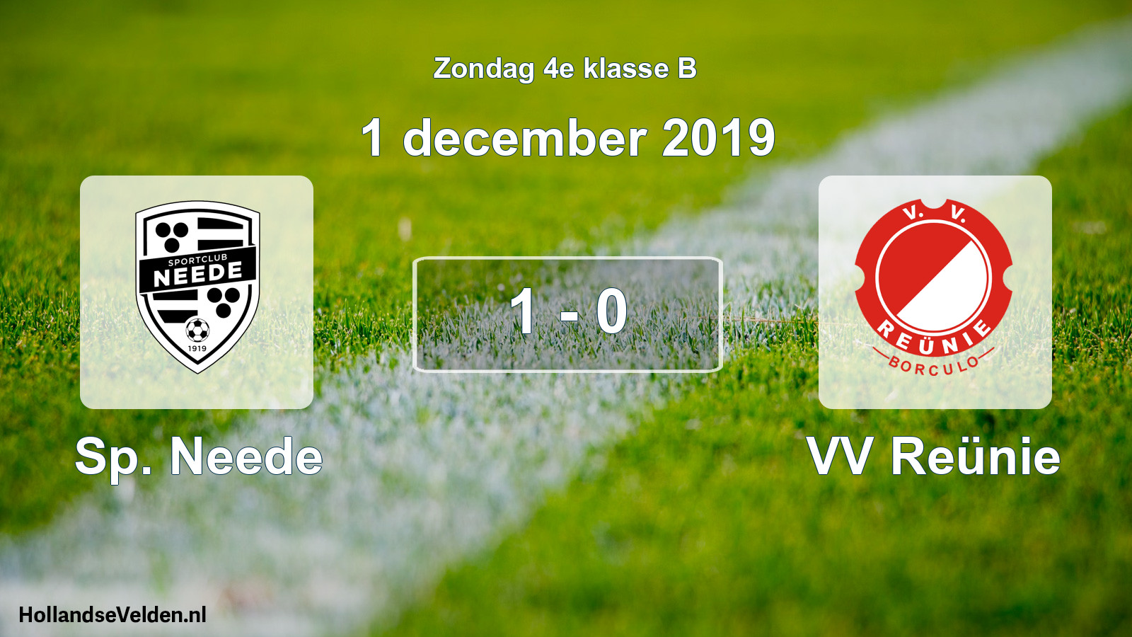 Total number of matches played: Sp. Neede - VV Reünie 1 - 0 (1 December 2019)