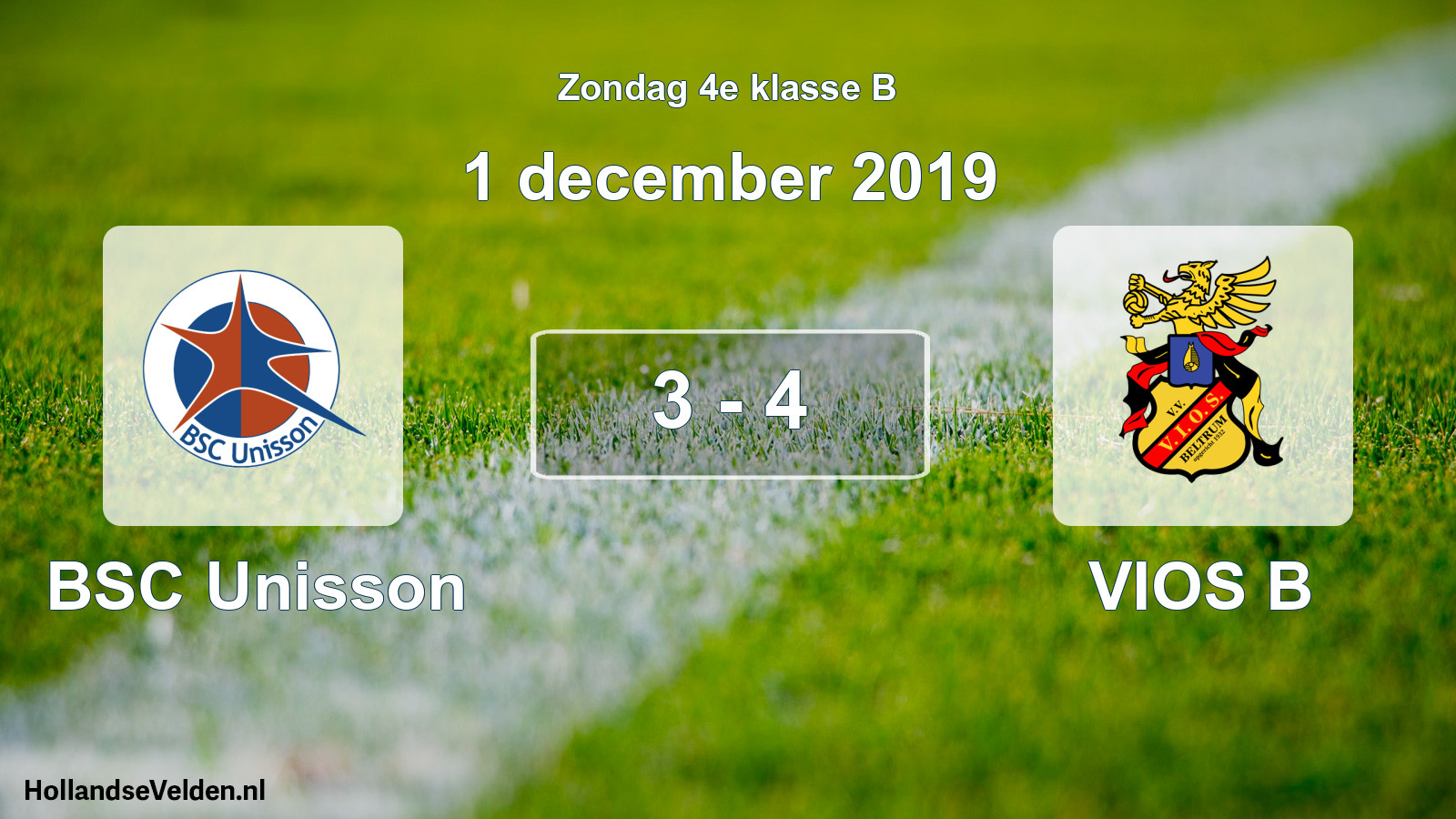 Total number of matches played: BSC Unisson - VIOS B 3 - 4 (1 December 2019)