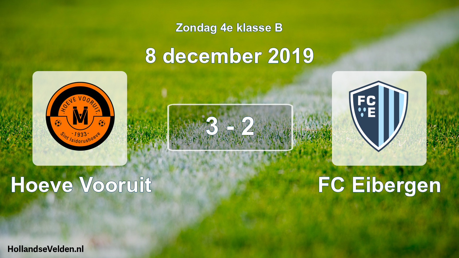 Total number of matches played: Hoeve Vooruit - FC Eibergen 3 - 2 (8 December 2019)