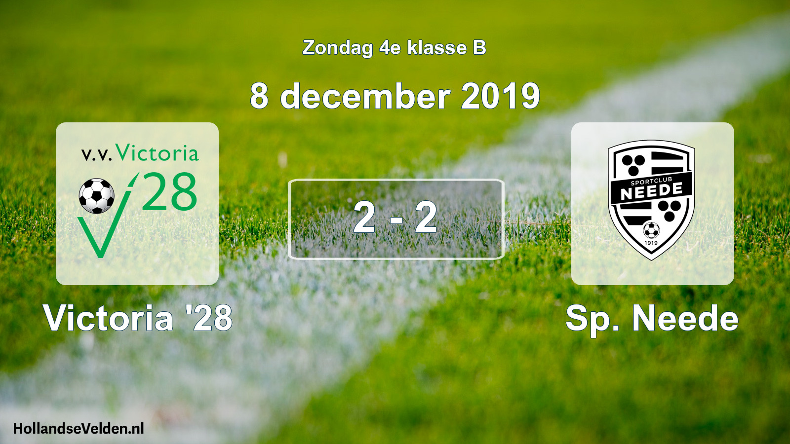Total number of matches played: Victoria '28 - Sp. Neede 2 - 2 (8 December 2019)