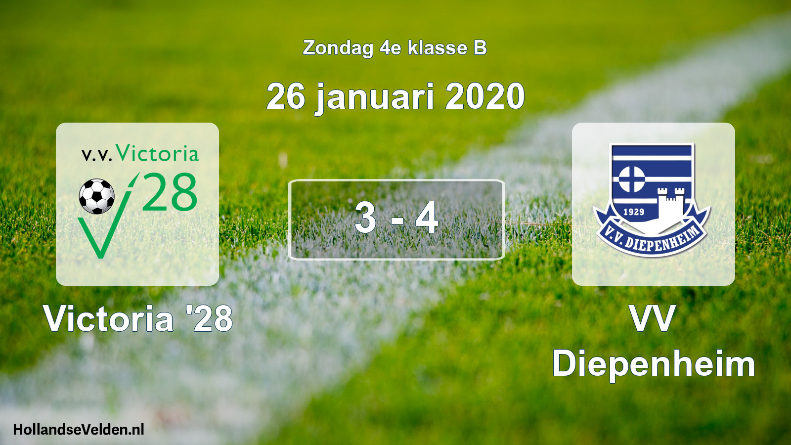 Total number of matches played: Victoria '28 - VV Diepenheim 3 - 4 (26 January 2020)