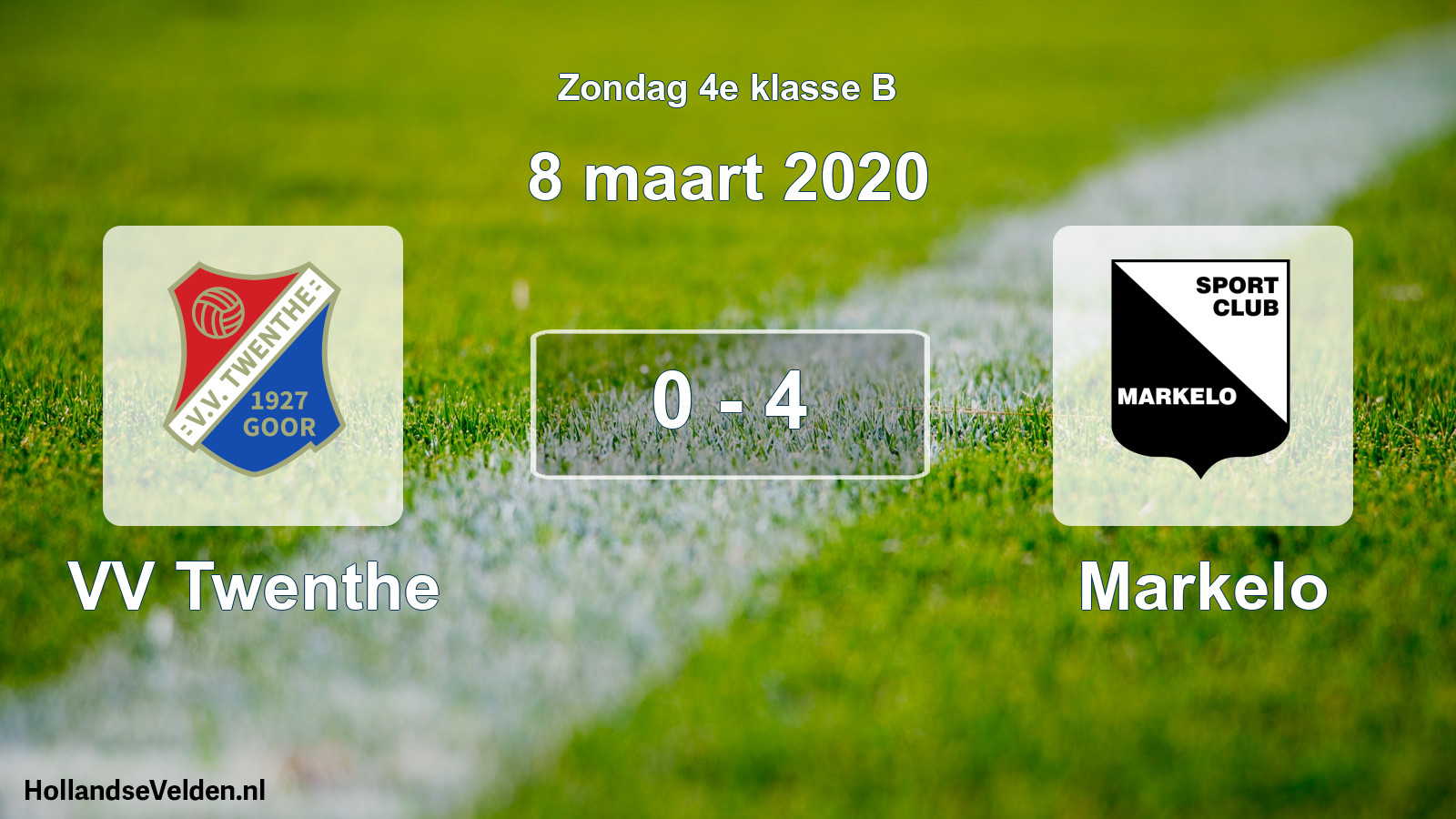 Total number of matches played: VV Twenthe - Markelo 0 - 4 (8 March 2020)