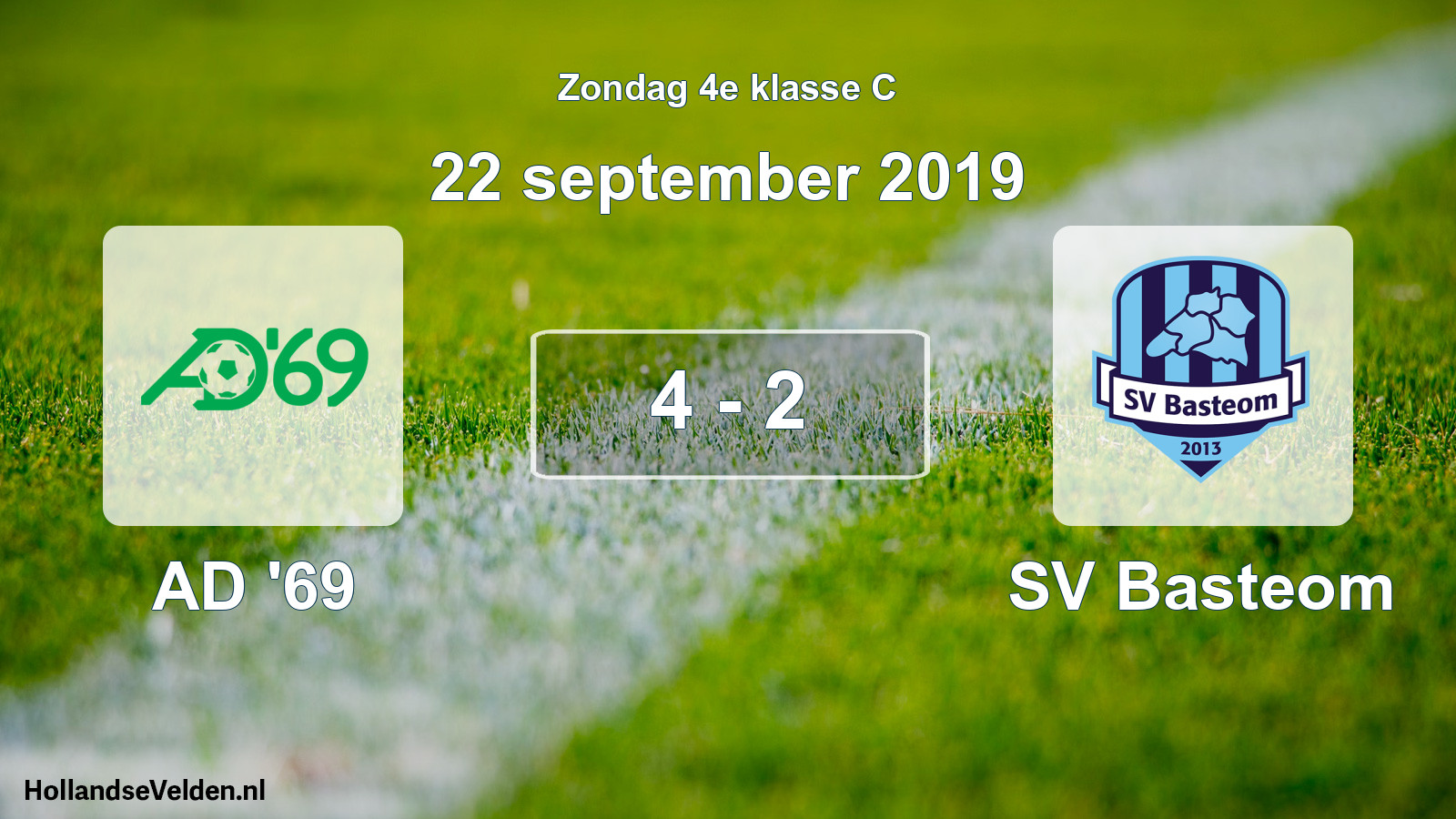 Total number of matches played: AD '69 - SV Basteom 4 - 2 (22 September 2019)