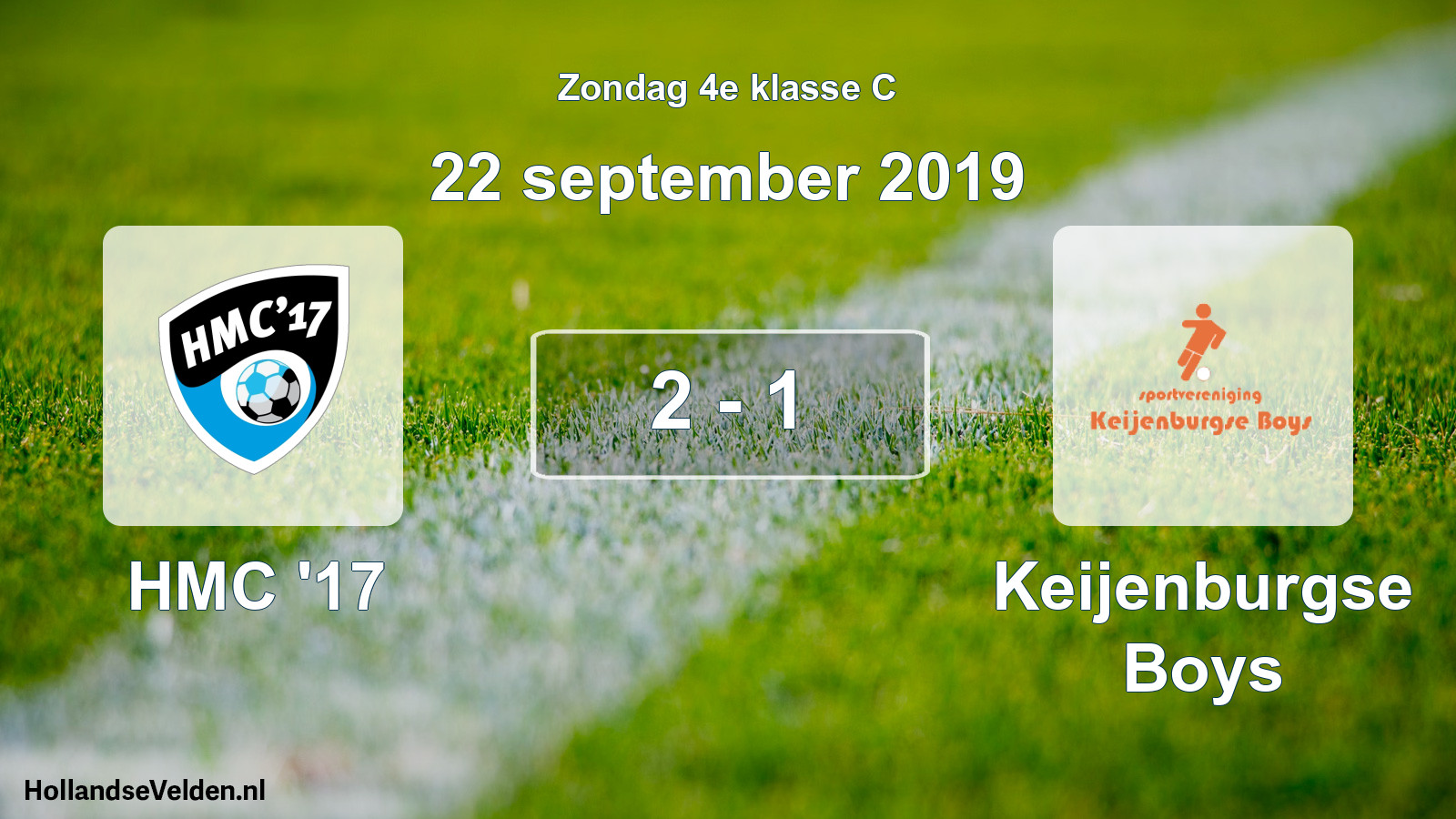 Total number of matches played: HMC '17 - Keijenburgse Boys 2 - 1 (22 September 2019)