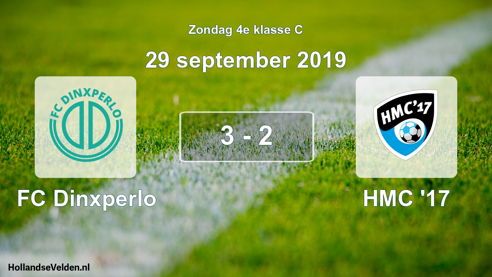 Total number of matches played: FC Dinxperlo - HMC '17 3 - 2 (29 September 2019)